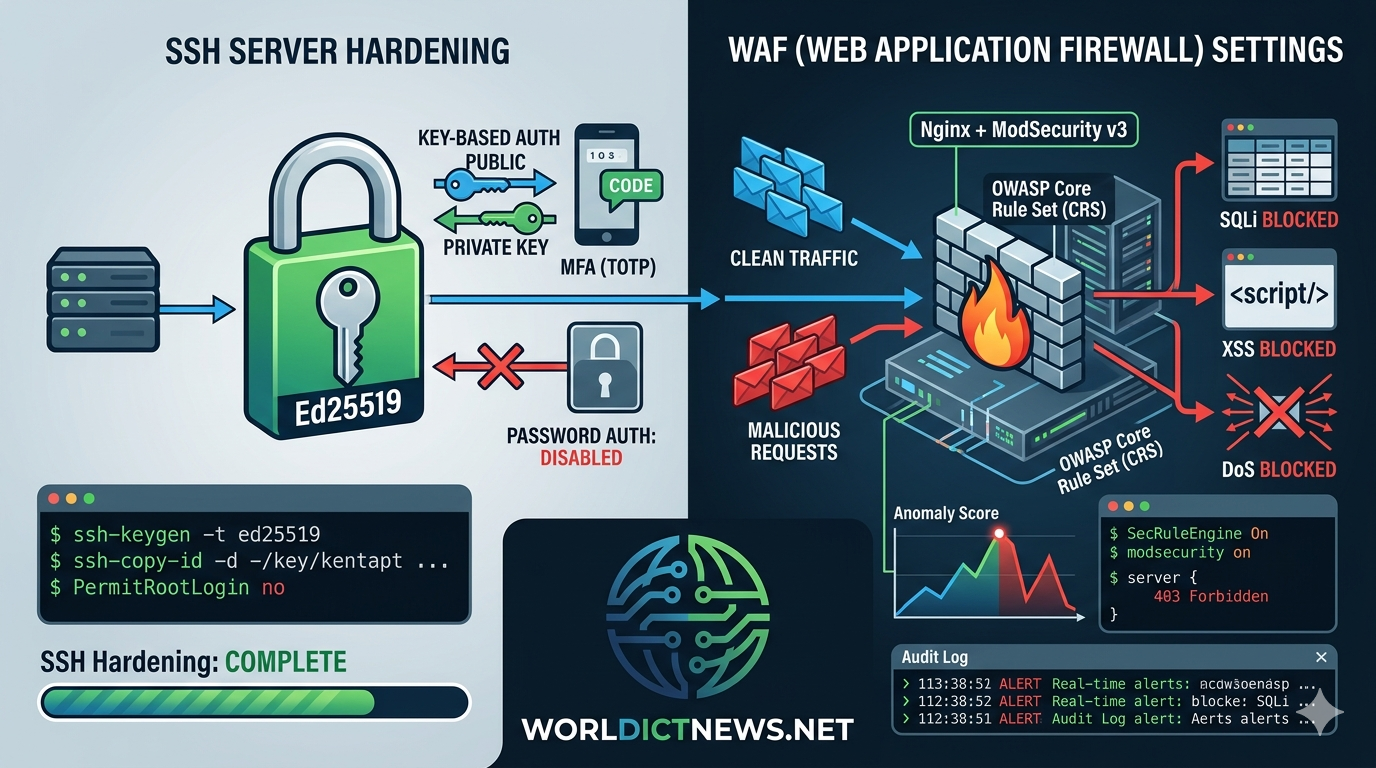 Advanced SSH Server Configuration and WAF Deployment