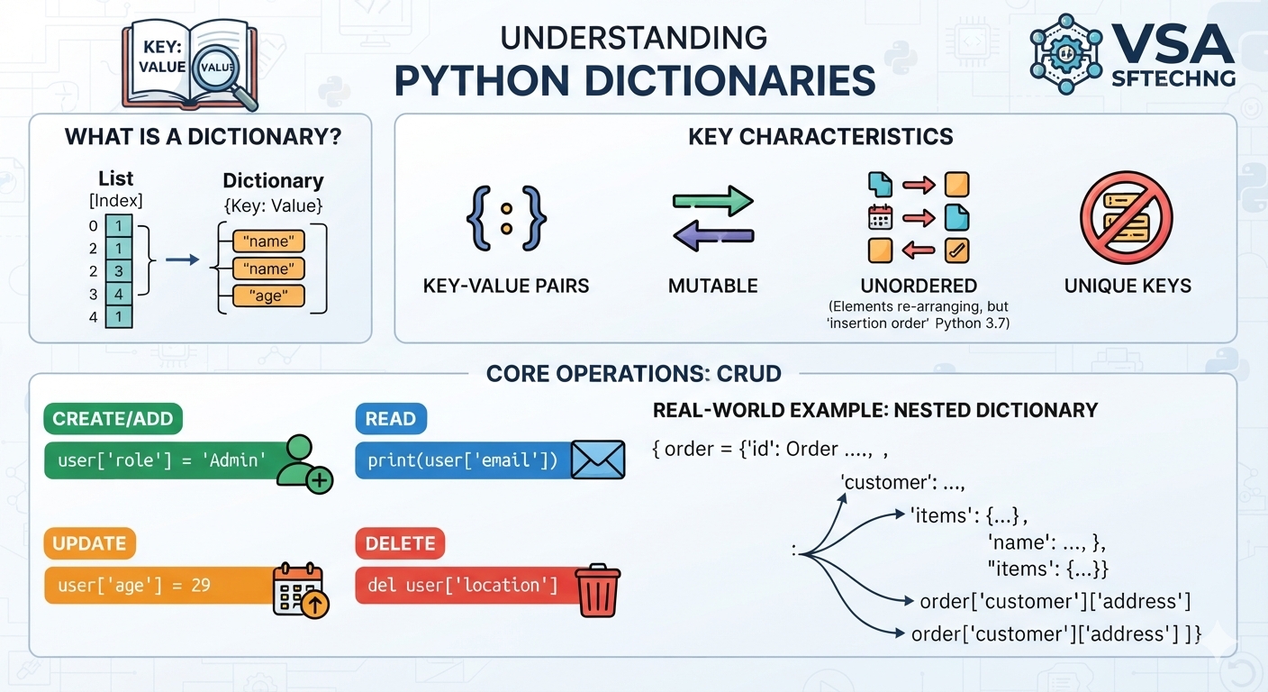 Lesson Plan & Lecture Notes: Python Dictionaries by T. C. Okenna