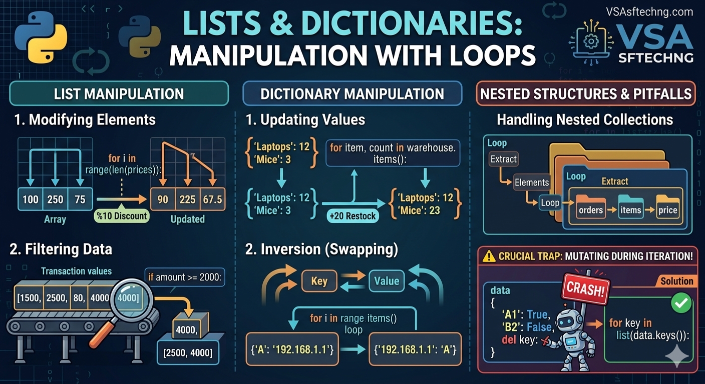 Lecture Notes: Lists & Dictionary Manipulation with Loops by T. C. Okenna
