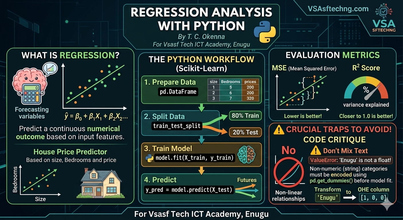 Lecture Notes: Regression Analysis with Python by T. C. Okenna